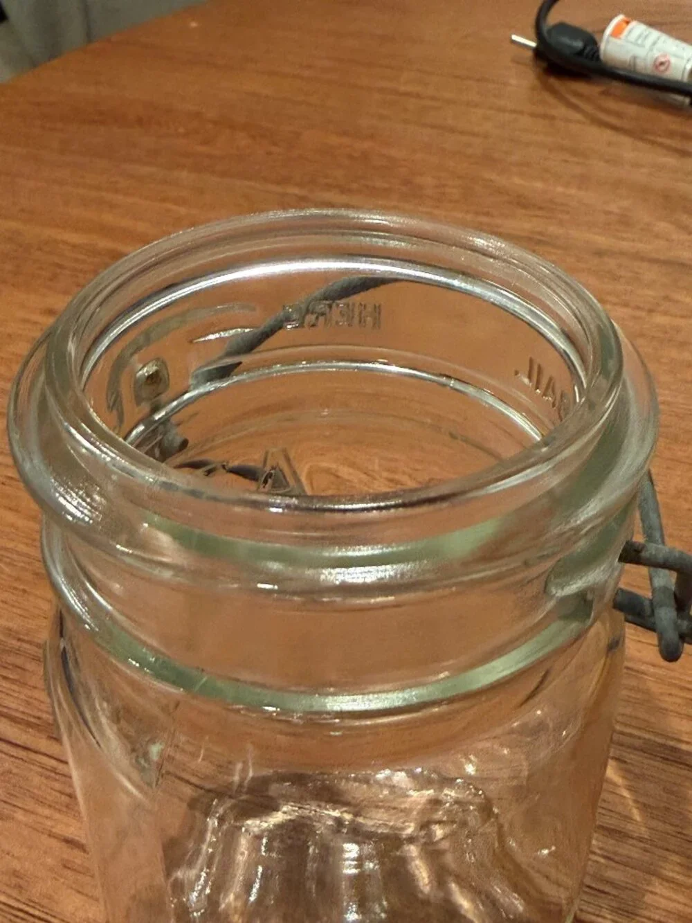 Vintage Atlas E-Z Seal Glass Canning Jar Original Lid Wire Bail Hazel Atlas